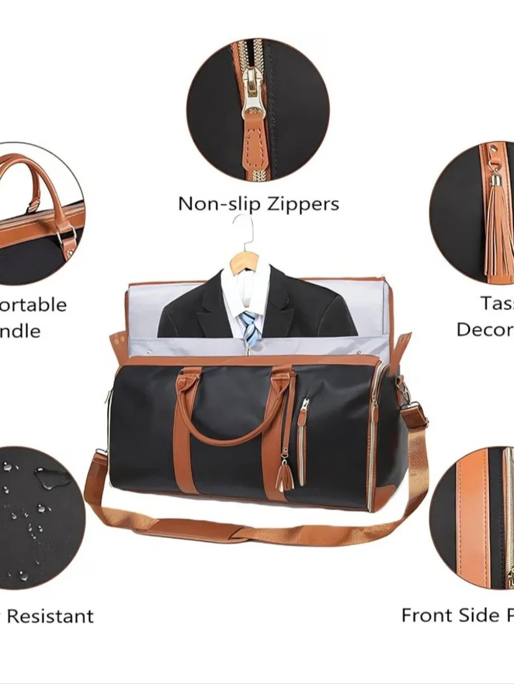 Garment Duffle Bag for Travel Convertible Clofh Bag Men Women